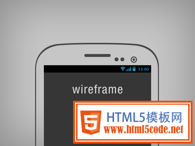 Galaxy S3 Wireframe by Bilal in 50 Free Wireframe Kits and Web Apps