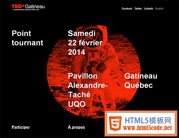 TEDx Gatineau in 50 Dark Web Designs for Inspiration