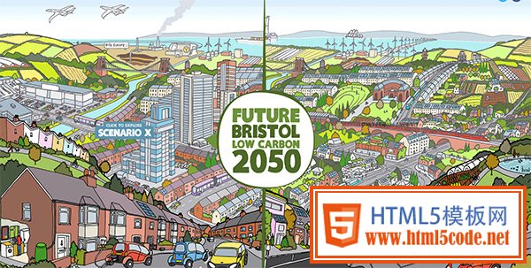 Future Bristol in 35 Examples of Vector Illustrations in Web Design