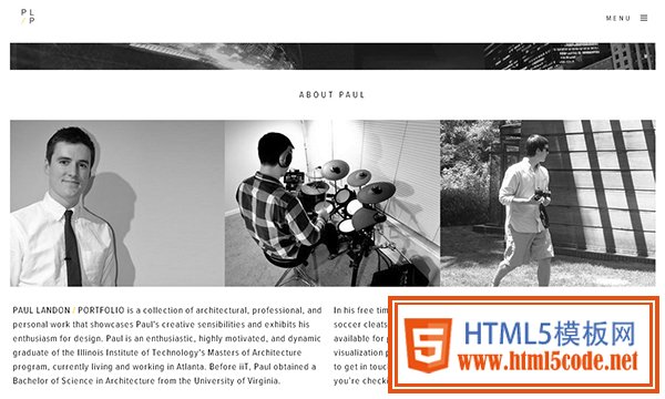 paul landon in 35 Minimalistic Website Designs for December 2013