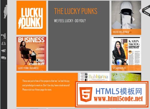 網格布局網頁 Lucky Punk