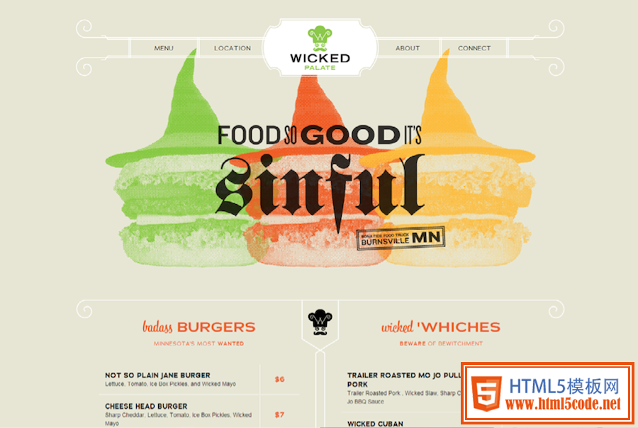 Wicked Palate mix typography match