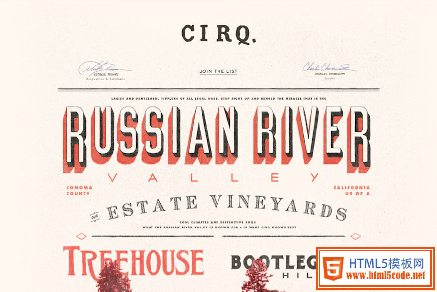 CIRQ mix typography match