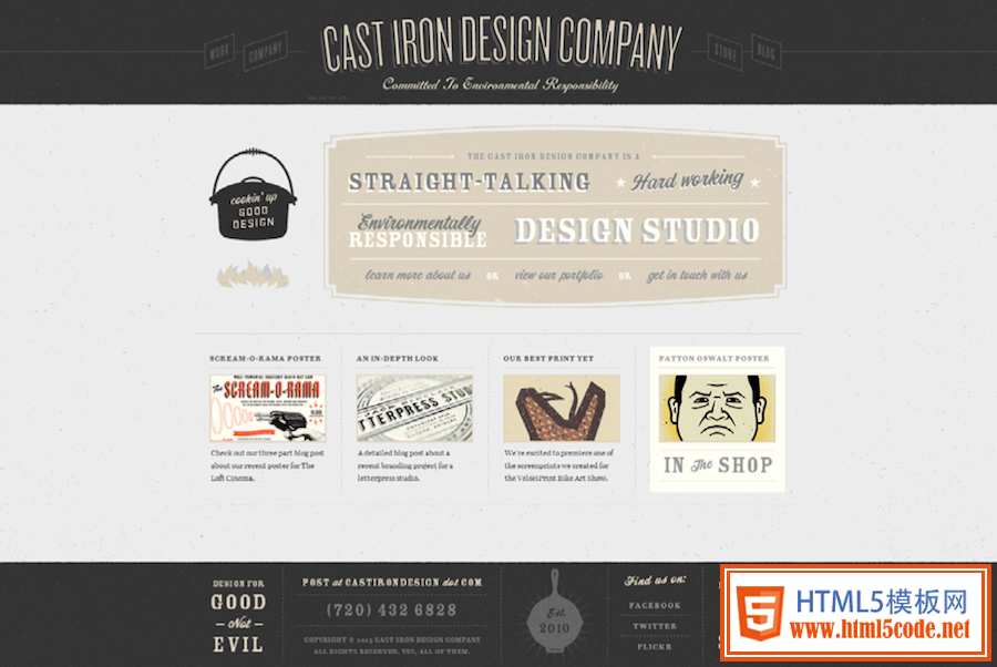 Cast Iron Design Company mix typography match