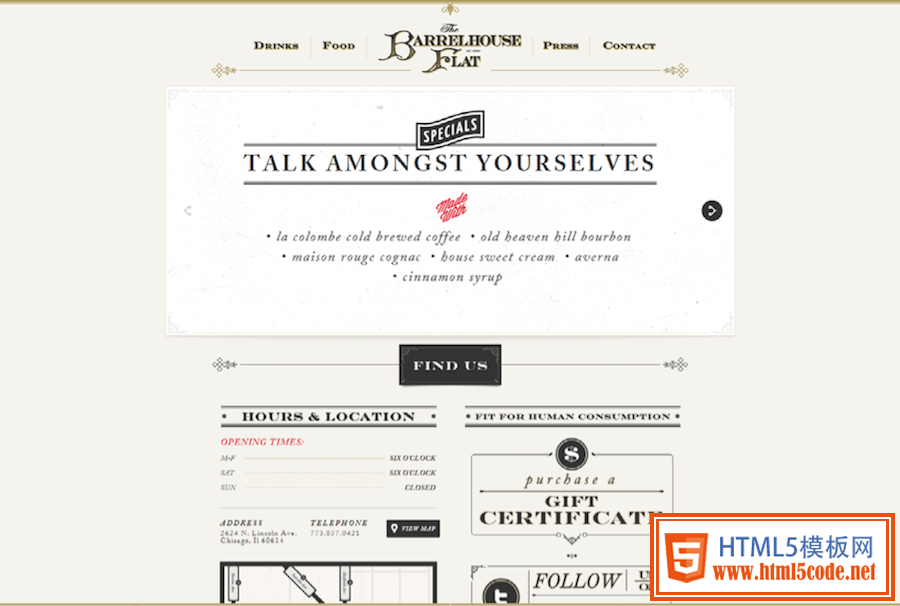 Barrelhouse Flat mix typography match