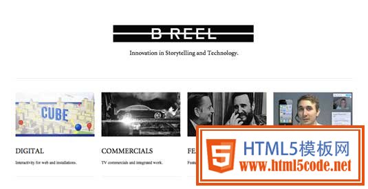  B-reel homepage