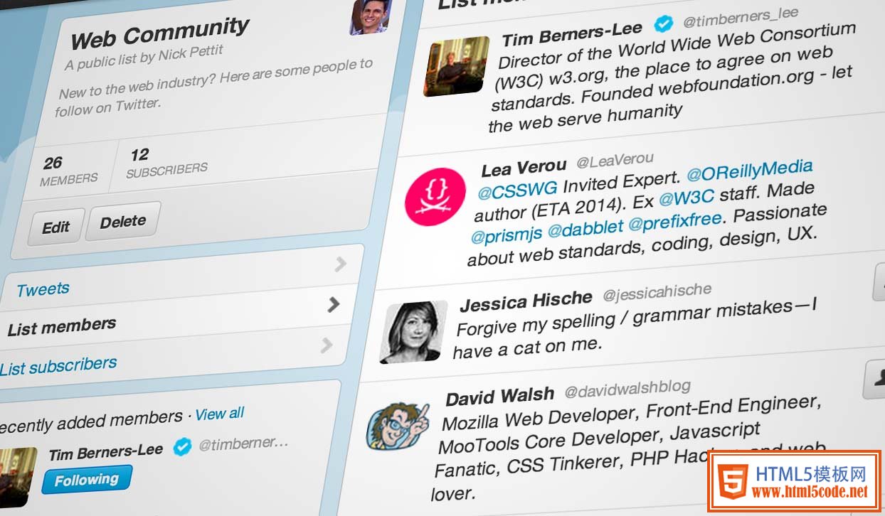 This Twitter list of web community leaders can help you stay up to date.