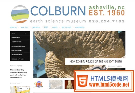 WordPress Museum Sites - The Colburn Earth Science Museum