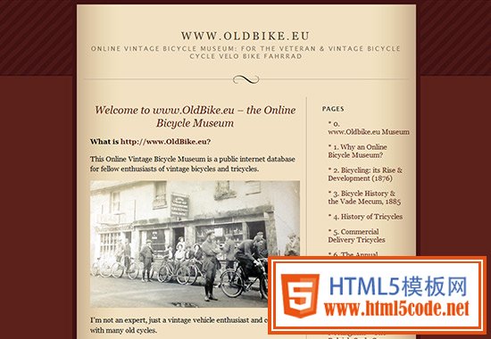 WordPress Museum Sites - Online Vintage Bicycle Museum