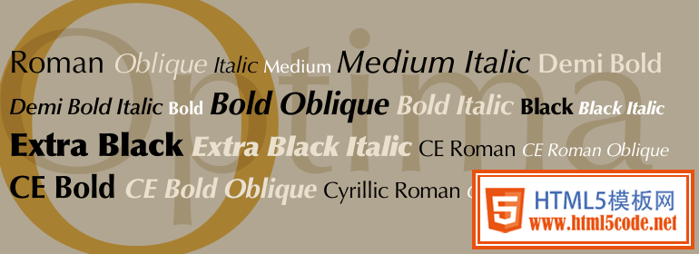 Optima: Modern and sleek font loved by designers. 