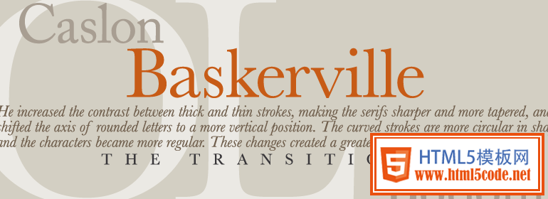 Baskerville: excellent font for web even though it is a serif font. 