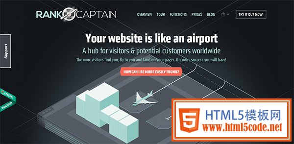 RankCaptain in Collection of 50 Modern Websites in Dark Style