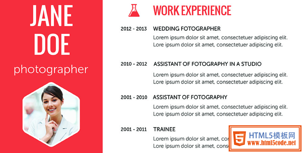 Flat resume design 10