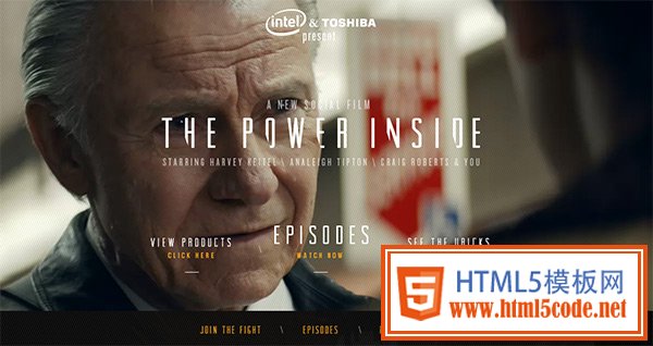 The Power Inside in Collection of 50 Modern Websites in Dark Style