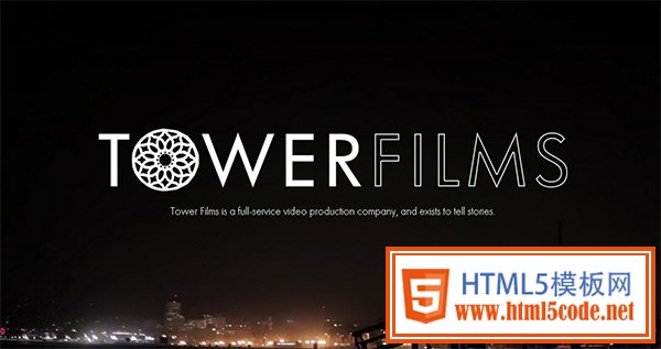 Tower Films in Collection of 50 Modern Websites in Dark Style