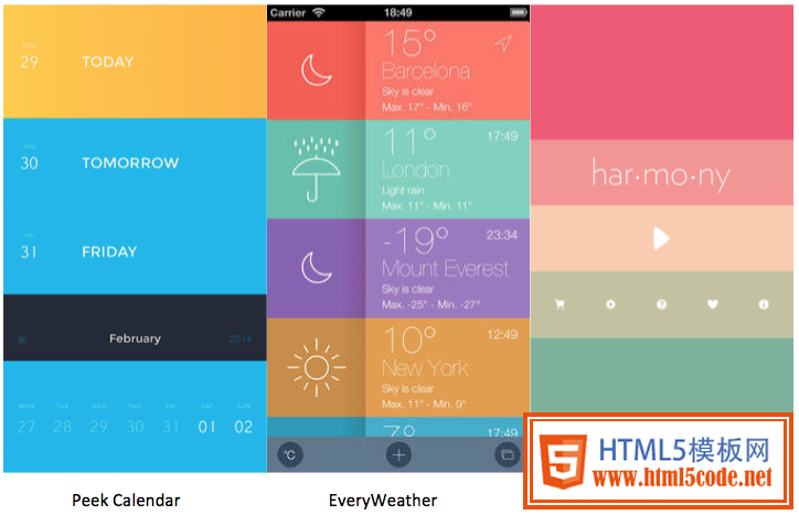 4 elya：2014让人印象深刻的7种Mobile UI设计语言