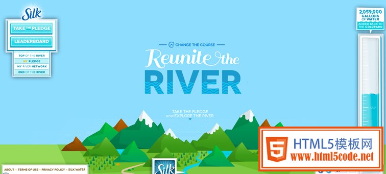 Reunite the River animated css parallax scrolling