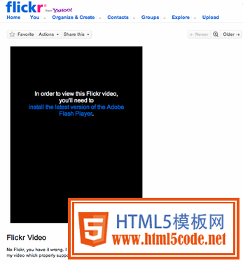雅虎工程师不满旗下Flickr不支持HTML5