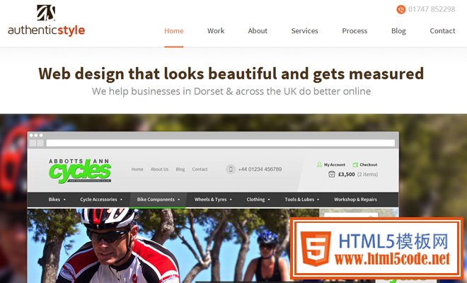 authentic style uk web design portfolio
