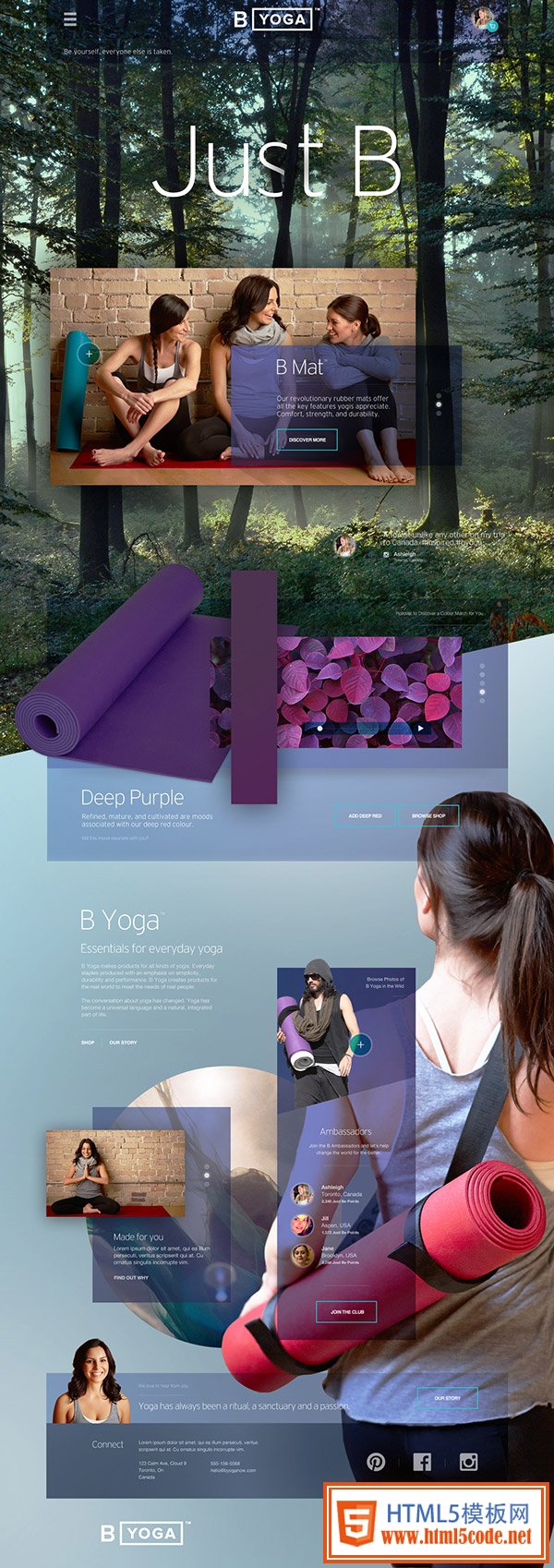 B Yoga Website by Agency Dominion