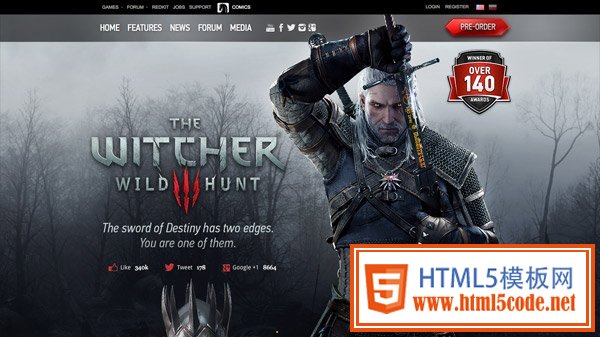 The Witcher 3: Wild Hunt 网页设计欣赏