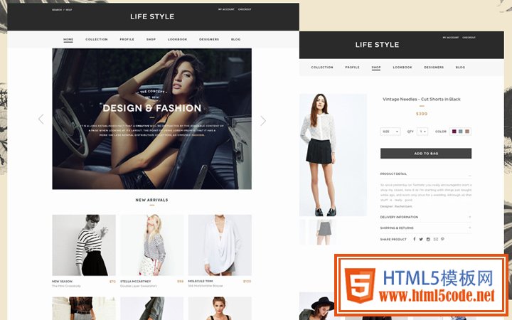 life style ecommerce shopping homepage