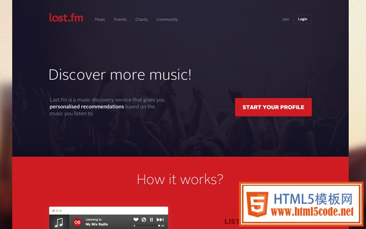 last fm homepage redesign concept