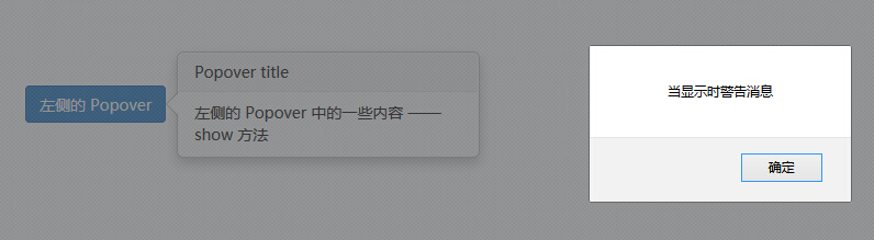 彈出框(Popover)插件事件
