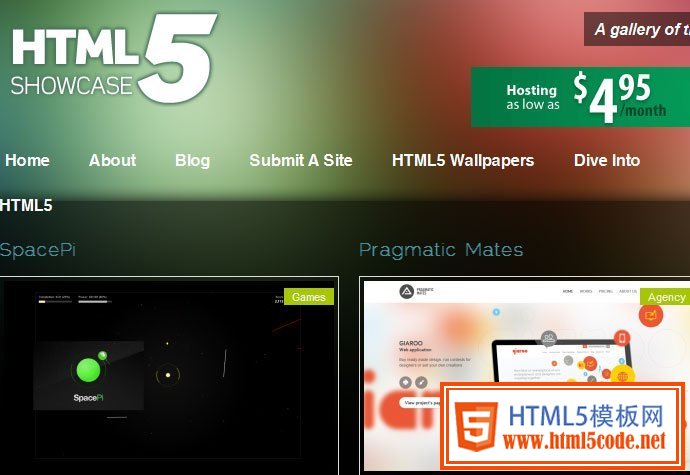 HTML5 gallery 收集国外优秀Html5网站的酷站