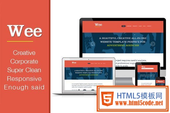 一套响应式布局HTML5网站网站模板下载-Wee
