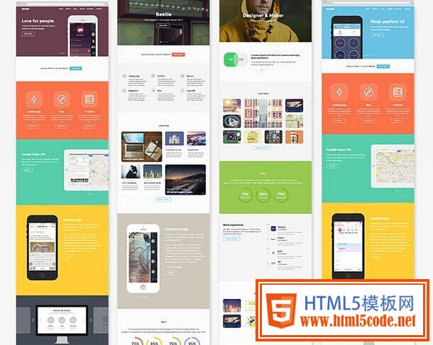 专为APP设计师定制的HTML5网站模板-Beetle