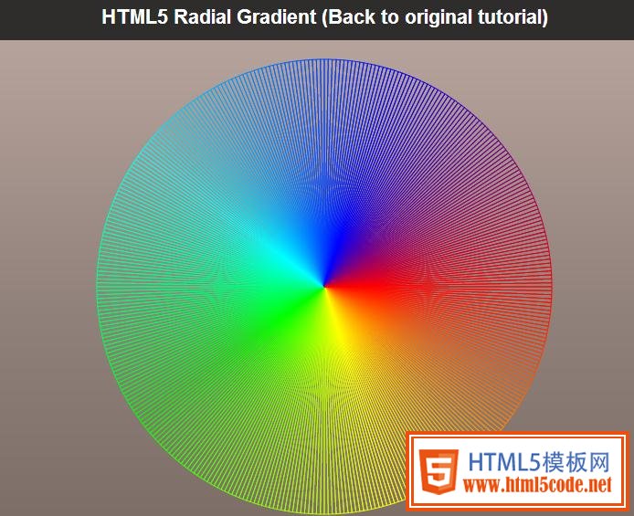 HTML5版径向渐变梯度色彩