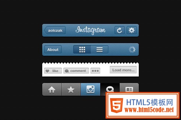 Instagram Free Photoshop UI Kit