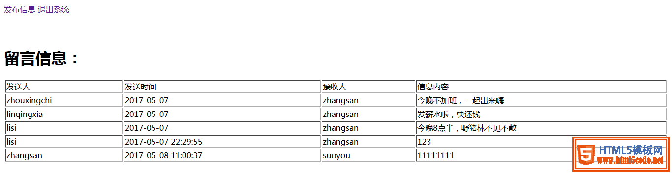 php实现留言板功能（会话控制）